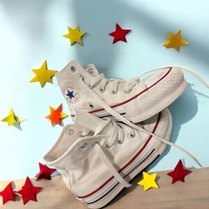 Converse Kids Cream High-Top Sneakers